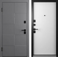 Входная дверь Belwooddoors Модель 10 210x100 Black левая (графит/Avesta эмаль белый) - 