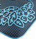 Миниатюра изображения товара Коврик грязезащитный Akuteks Tekstil Pvc Mat 45x70-GARDEN-TURQUOISE-PVCMat