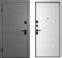 Входная дверь Belwooddoors Модель 10 210x100 Black левая (графит/роялти эмаль белый) - 