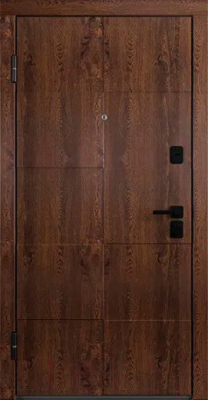 Входная дверь Belwooddoors Модель 10 210x100 Black левая (орех/Arvika эмаль белый)