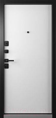 Входная дверь Belwooddoors Модель 10 210x100 Black левая (орех/Avesta эмаль белый)