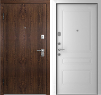 Входная дверь Belwooddoors Модель 10 210x100 левая (орех/роялти эмаль белый) - 