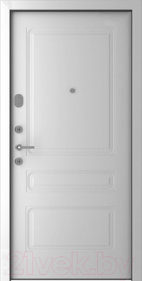 Входная дверь Belwooddoors Модель 10 210x100 левая (орех/роялти эмаль белый)