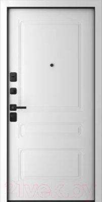 Входная дверь Belwooddoors Модель 10 210x100 Black левая (орех/роялти эмаль белый)