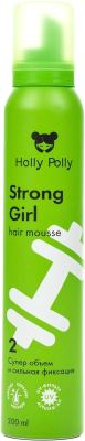 Мусс для укладки волос Holly Polly Strong Girl Супер объем и сильная фиксация (200мл)