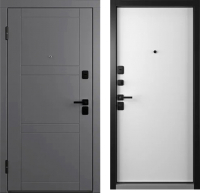 Входная дверь Belwooddoors Модель 8 210x100 Black левая (графит/Avesta эмаль белый) - 