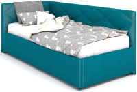 Односпальная кровать Rivalli Эмили 90x200 (Newtone Azure) - 