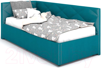 Односпальная кровать Rivalli Эмили 90x200 (Newtone Azure)