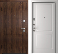 Входная дверь Belwooddoors Модель 8 210x100 левая (орех/Alta эмаль белый) - 