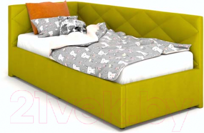 Односпальная кровать Rivalli Эмили 90x200 (Newtone Green)