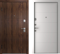Входная дверь Belwooddoors Модель 8 210x100 левая (орех/Arvika эмаль белый) - 