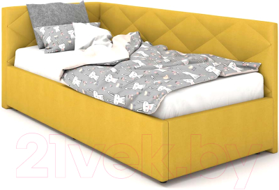 Односпальная кровать Rivalli Эмили 90x200 (Newtone Yellow)