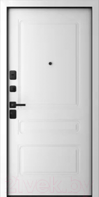 Входная дверь Belwooddoors Модель 8 210x100 Black левая (орех/роялти эмаль белый)