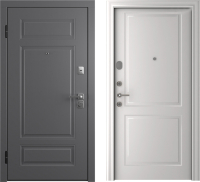 Входная дверь Belwooddoors Модель 9 210x100 левая (графит/Alta эмаль белый) - 