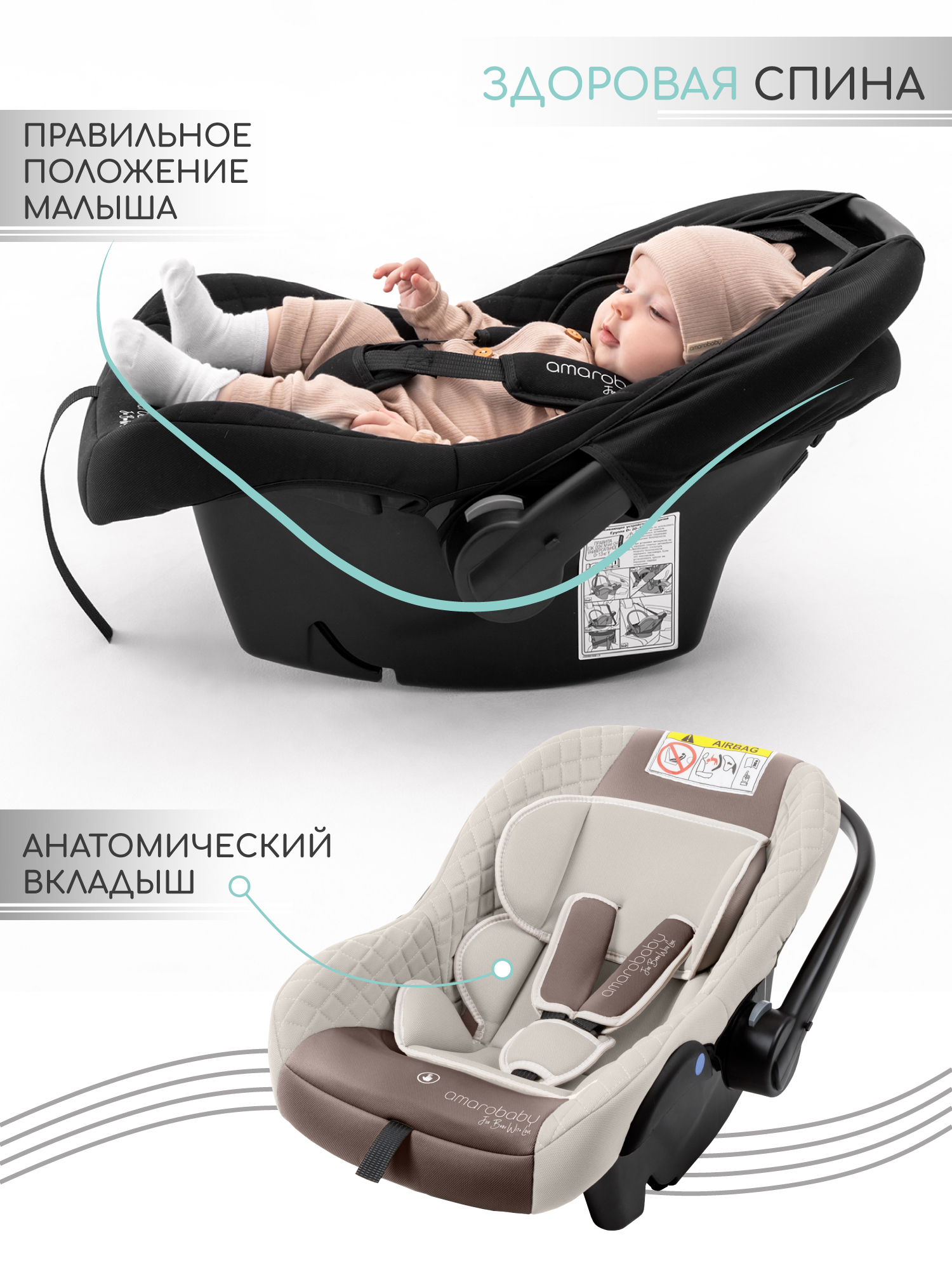 Автокресло Amarobaby Baby Comfort / AB222008BC/38