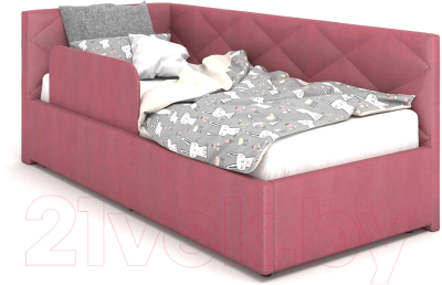 Кровать Rivalli Эмили с бортиком 90x200 (Newtone Rose)