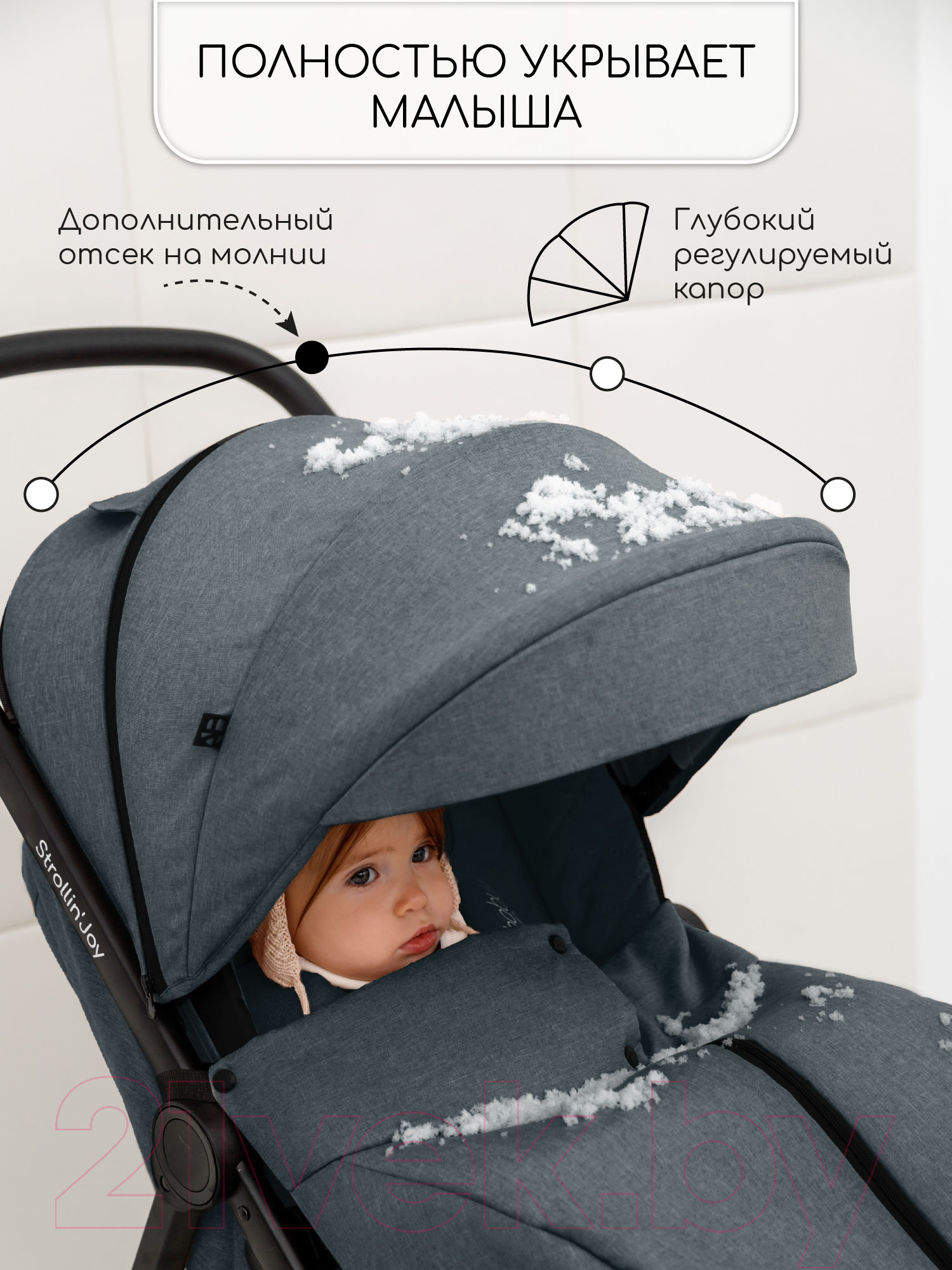 Детская прогулочная коляска Amarobaby Strollin'Joy / AB23-10STROLLINJOY/11