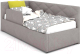 Односпальная кровать Rivalli Эмили с бортиком 90x200 (Bravo Grey) - 