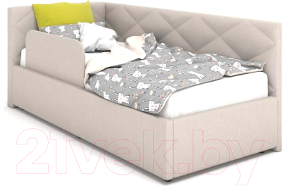 Односпальная кровать Rivalli Эмили с бортиком 90x200 (Laurel Com 04)
