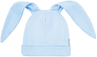 Шапочка для малышей Amarobaby Fashion Bunny / AB-OD22-NE16FBu/19-38 (голубой) - 