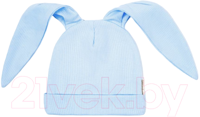 Шапочка для малышей Amarobaby Fashion Bunny / AB-OD22-NE16FBu/19-38 (голубой)