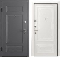 Входная дверь Belwooddoors Модель 9 210x100 левая (графит/палаццо 2 эмаль белый) - 