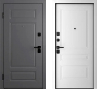 Входная дверь Belwooddoors Модель 9 210x100 Black левая (графит/роялти эмаль белый) - 