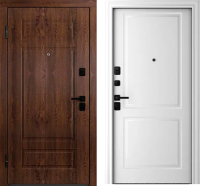 Входная дверь Belwooddoors Модель 9 210x100 Black левая (орех/Alta эмаль белый) - 