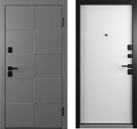 Входная дверь Belwooddoors Модель 10 210x100 Black правая (графит/Avesta эмаль белый) - 