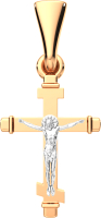 Крестик из комбинированного золота ZORKA 430186.14K.B.REL - 