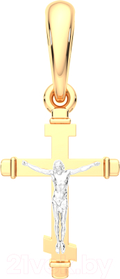 Крестик из комбинированного золота ZORKA 430186.14K.B.REL