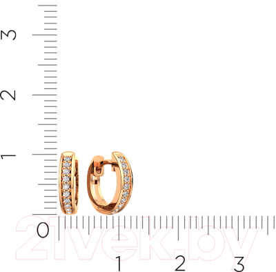 Серьги из розового золота ZORKA 310513.14K.R (с фианитами)