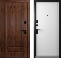 Входная дверь Belwooddoors Модель 9 210x100 Black левая (орех/Avesta эмаль белый) - 