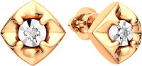 Серьги из комбинированного золота ZORKA 3D00302.14K.B (с бриллиантами) - 