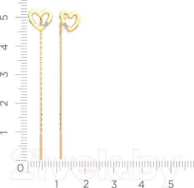 Серьги из розового золота ZORKA 3D00373.14K.R.ZZ (с бриллиантами)