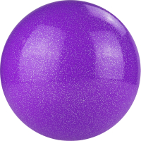 Мяч для художественной гимнастики Torres AGP-15-08 (лиловый/блестки) - 