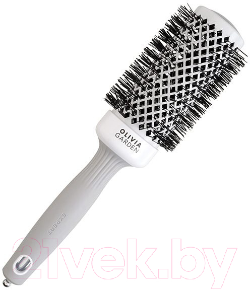 Расческа Olivia Garden Термобрашинг Expert Blowout Shine White&Grey