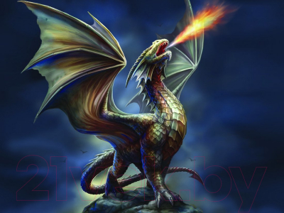 Пазл Prime 3D Super 3D Благородный огонь дракона / 15045