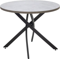 Обеденный стол M-City Дарио D100 / 464M05635 (бетон чикаго светло-серый/черный) - 