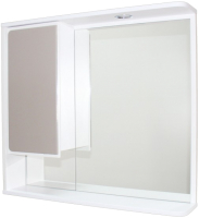 Шкаф с зеркалом для ванной СанитаМебель Этна 17.800 (левый) - 