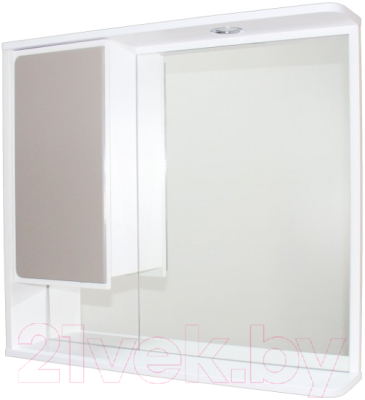 Шкаф с зеркалом для ванной СанитаМебель Этна 17.800 (левый)