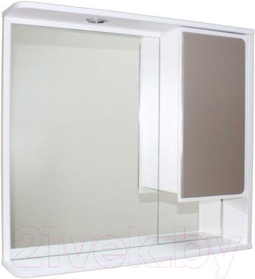 Шкаф с зеркалом для ванной СанитаМебель Этна 17.800 (правый)