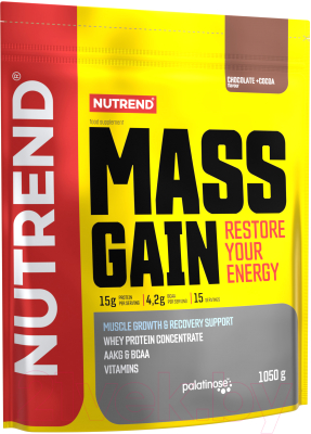 Изображение товара Гейнер Nutrend Mass Gain (1050г, шоколад/какао)