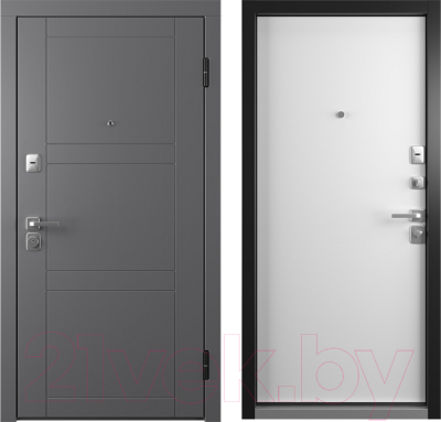 Входная дверь Belwooddoors Модель 8 210x100 правая (графит/Avesta эмаль белый)
