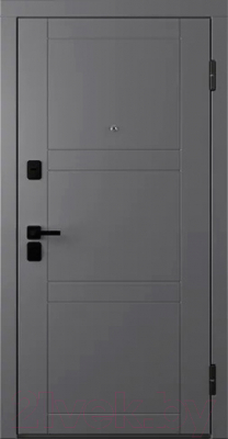 Входная дверь Belwooddoors Модель 8 210x100 Black правая (графит/палаццо 2 эмаль белый)