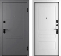 Входная дверь Belwooddoors Модель 8 210x100 Black правая (графит/роялти эмаль белый) - 