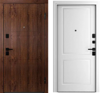 Входная дверь Belwooddoors Модель 8 210x100 Black правая (орех/Alta эмаль белый) - 