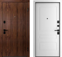 Входная дверь Belwooddoors Модель 8 210x100 Black правая (орех/роялти эмаль белый) - 