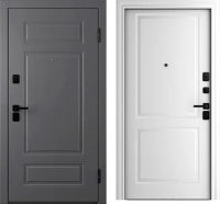 Входная дверь Belwooddoors Модель 9 210x100 Black правая (графит/Alta эмаль белый) - 