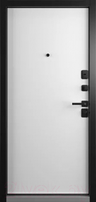 Входная дверь Belwooddoors Модель 9 210x100 Black правая (графит/Avesta эмаль белый)